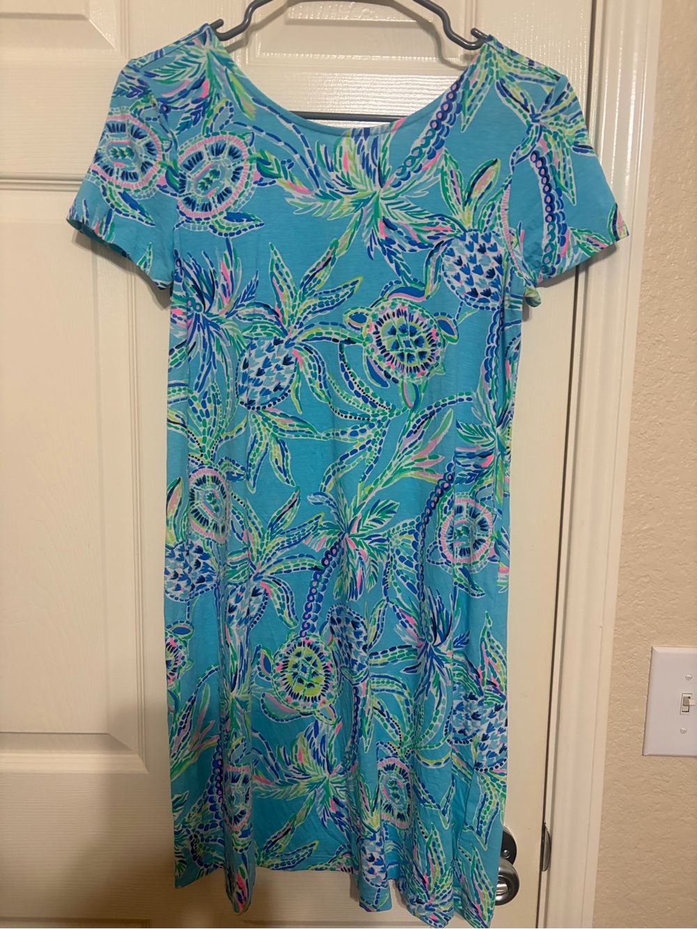 Turquoise short sleeve Lilly Pulitzer dress
